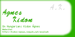 agnes kidon business card